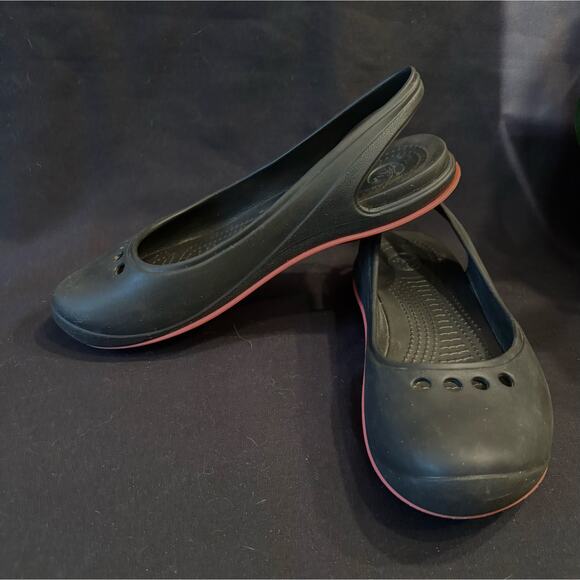 Women’s Crocs Kadee Classic Black Ballet Mary Jane Slip On Shoes, Size 9 - Picture 2 of 5